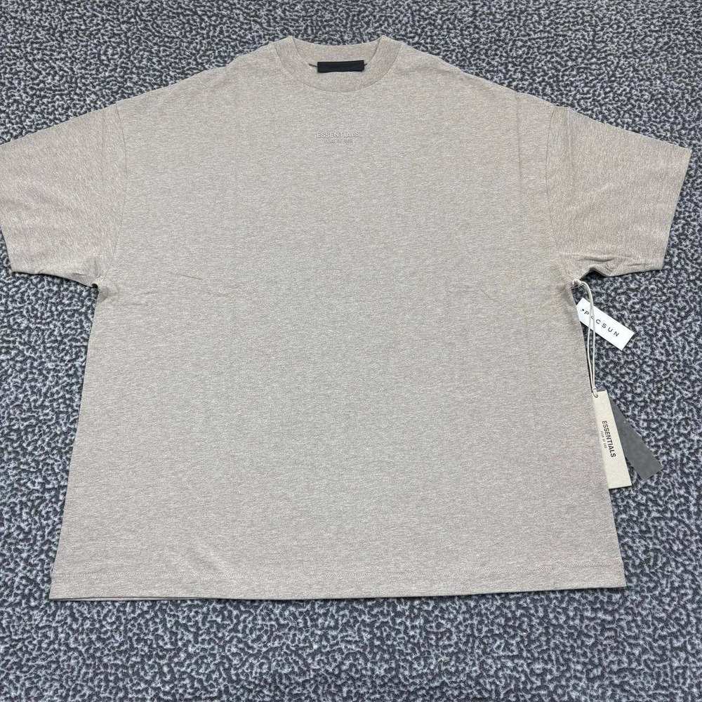 Essentials Fear of God Shirt Men Small Brown Blank Plain Short Sleeve FOG New S